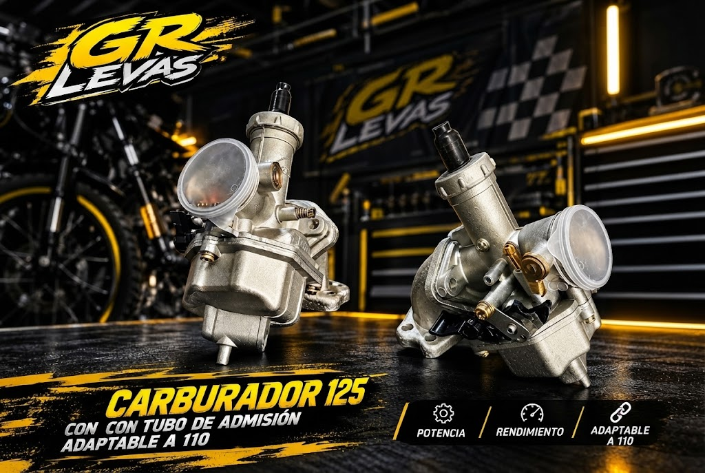 Carburador 125 + Tubo de ADM Adaptable para 110